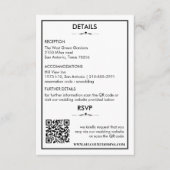 タイムレスな白黒結婚詳細/出欠カード エンクロージャーカード (正面)