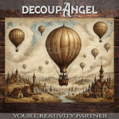 タイムレスな空:ヴィンテージバルーンソーア – Decopage 薄葉紙