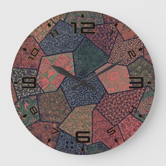 タイムレスな魅力:ヴィンテージのポリゴンクロック ラージ壁時計 (正面)