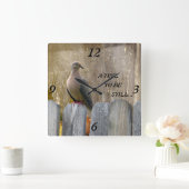 タイムレスな鳩！ スクエア壁時計 (ホーム)