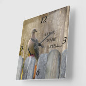 タイムレスな鳩！ スクエア壁時計 (傾斜)