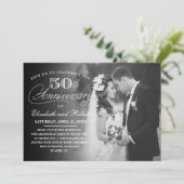 タイムレスな50周年パーティー写真招待状 招待状 (スタンド正面)