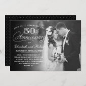 タイムレスな50周年パーティー写真招待状 招待状 (正面/裏面)