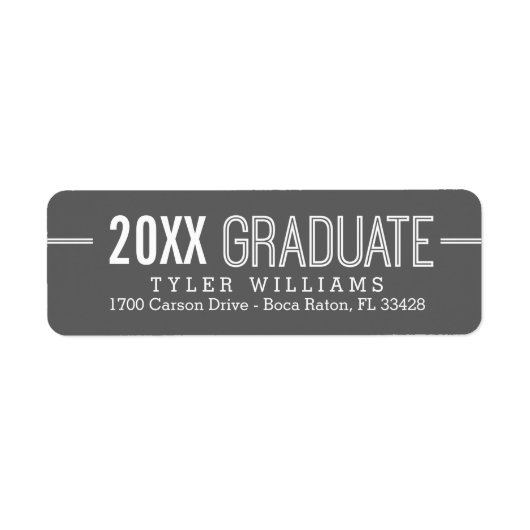 タイムレスはっきりした編集可能カラー卒業ラベル ラベル (正面)