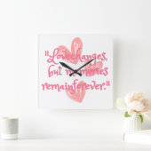 タイムレスエコー スクエア壁時計 (ホーム)