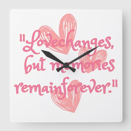 タイムレスエコー スクエア壁時計 (正面)