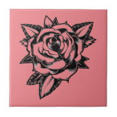 タイムレスエレガンスのためのあなたの宇宙レトロバラタトゥー タイル (正面)