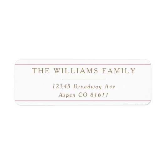 タイムレスエレガンスクラシック差出人住所ラベル ラベル (正面)
