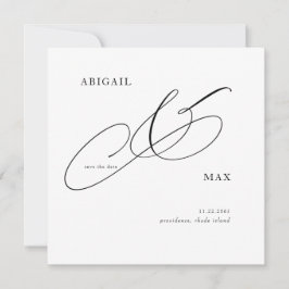 タイムレスエレガンススクエアウェディングザデイト セーブザデート