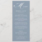 タイムレスエレガンスダスティブルー結婚ズメニュー メニュー (正面)