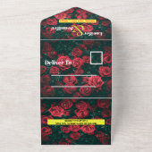 タイムレスエレガンスパーソナライズされた結婚式招待状 オールインワン招待状 (外側)