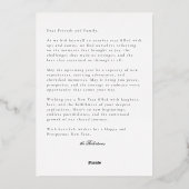 タイムレスエレガンスブラック&金ゴールド年賀フォトカード 箔シーズンカード (裏面)