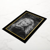 タイムレスエレガンスブラック&金ゴールド年賀フォトカード 箔シーズンカード (回転した状態)