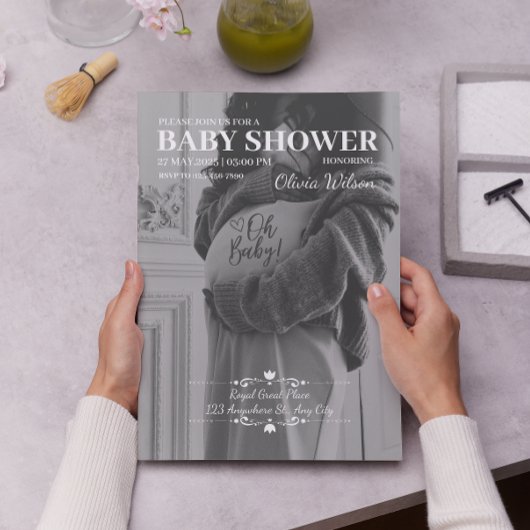 タイムレスエレガンスママベビーシャワー 招待状