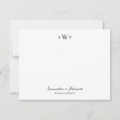 タイムレスエレガンスミニマリストカップルのノートカード ノートカード (正面)