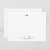 タイムレスエレガンスミニマリストカップルのノートカード ノートカード (正面/裏面)