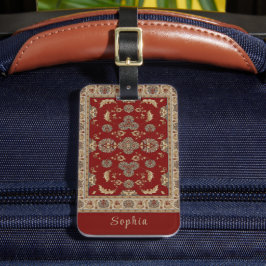 タイムレスエレガンスレッドクラシックベージュ織物名 ラゲッジタグ