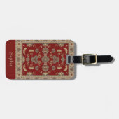 タイムレスエレガンスレッドクラシックベージュ織物名 ラゲッジタグ (正面横)