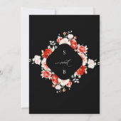 タイムレスエレガンスロマンチック結婚バラ 招待状 (裏面)