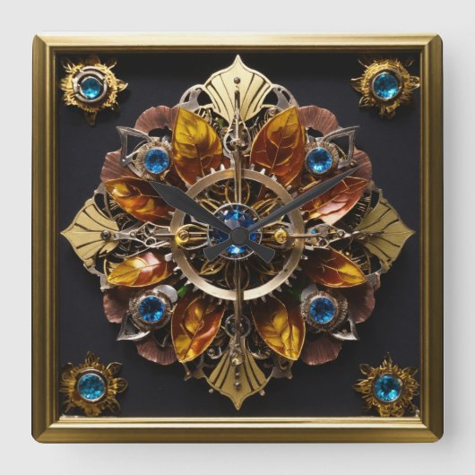 タイムレスエレガンス⏰✨ – カスタマイズ可能な壁時計 スクエア壁時計 (正面)