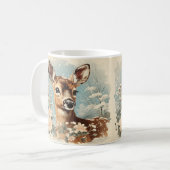 タイムレスエレガンス、レトロクリスマス コーヒーマグカップ (正面左)