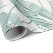 タイムレスエレガンス:ヴィンテージブルーとベージュパターン ラッピングペーパー (ロールコーナー)