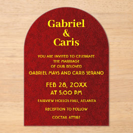 タイムレスエレガントかつ洗練さ結婚れた アクリル招待状