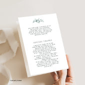 タイムレスエレガントグリーンヒューズ結婚式 プログラム