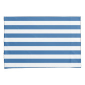 タイムレスエレガントコースタルブルーと白ストライプの色 枕カバー (正面右)