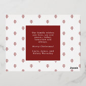タイムレスエレガントスクリプトメリークリスマスフォト 箔シーズンポストカード (裏面)