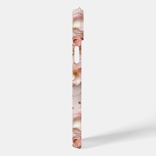 タイムレスエレガントソフトピンク花柄 Case-Mate iPhoneケース (裏面 / 右)