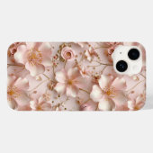 タイムレスエレガントソフトピンク花柄 Case-Mate iPhoneケース (裏面 (横))