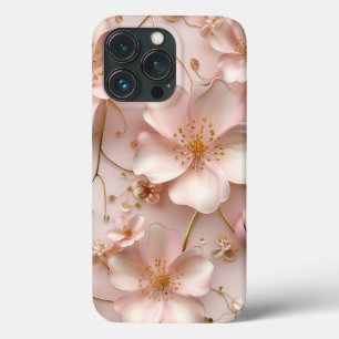 タイムレスエレガントソフトピンク花柄 iPhone 13 PROケース