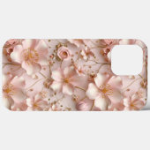 タイムレスエレガントソフトピンク花柄 Case-Mate iPhoneケース (裏面 (横))