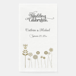 タイムレスエレガントソフト金ゴールドフローラミニマリズム