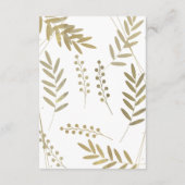 タイムレスエレガントソフト金ゴールドフローラミニマリズム エンクロージャーカード (裏面)