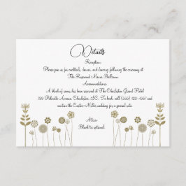 タイムレスエレガントソフト金ゴールドフローラミニマリズム エンクロージャーカード