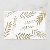 タイムレスエレガントソフト金ゴールドフローラミニマリズム エンクロージャーカード (裏面)