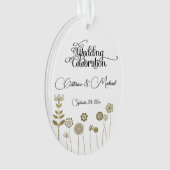 タイムレスエレガントソフト金ゴールドフローラミニマリズム オーナメント (正面)