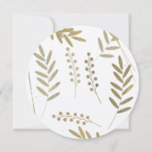 タイムレスエレガントソフト金ゴールドフローラミニマリズム セーブザデート (裏面)