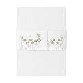 タイムレスエレガントソフト金ゴールドフローラミニマリズム 招待状ベリーバンド (裏面例)