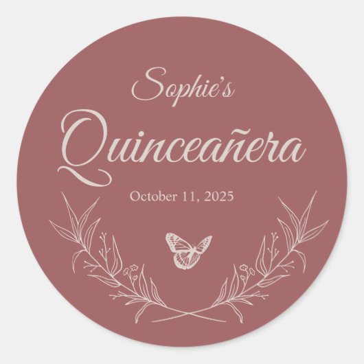 タイムレスエレガントバラムーヴキンセアニラステッカー ラウンドシール (正面)