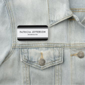 タイムレスエレガントモノクロクラシック：白黒 名札 (インサイチュ)