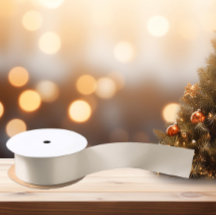 タイムレスエレガント – クリームサテンリボン