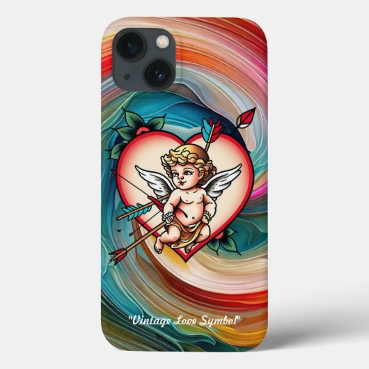 タイムレスキューピッドおよびハートインク Case-Mate iPhoneケース (裏面)