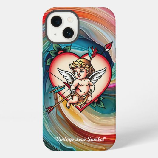 タイムレスキューピッドおよびハートインク iPhoneケース (裏面)