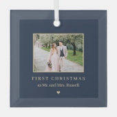 タイムレスキープサク編集可能カラーフォトオーナメント ガラスオーナメント (正面)