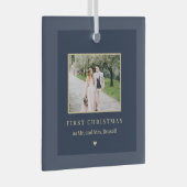 タイムレスキープサク編集可能カラーフォトオーナメント ガラスオーナメント (正面右)