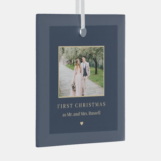 タイムレスキープサク編集可能カラーフォトオーナメント ガラスオーナメント (正面右)