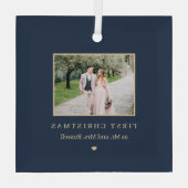 タイムレスキープサク編集可能カラーフォトオーナメント ガラスオーナメント (裏面)